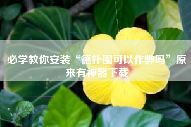必学教你安装“德扑圈可以作弊吗”原来有神器下载 必学教你安装“德扑圈可以作弊吗”原来有神器下载