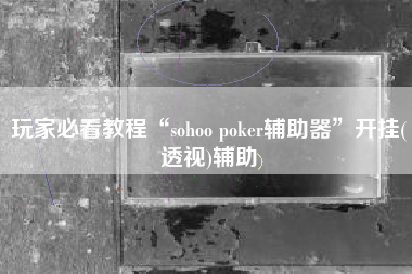 玩家必看教程“sohoo poker辅助器”开挂(透视)辅助