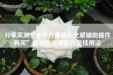 分享实测“老手方案德扑之星辅助插件购买”揭秘透视辅助万能挂用法