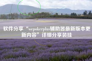 软件分享“wepokerplus辅助器最新版本更新内容”详细分享装挂 软件分享“wepokerplus辅助器最新版本更新内容”详细分享装挂