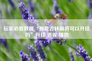 玩家必看教程“微竞吉林麻将可以开挂吗”开挂(透视)辅助