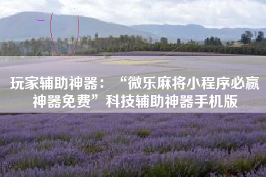 玩家辅助神器：“微乐麻将小程序必赢神器免费”科技辅助神器手机版