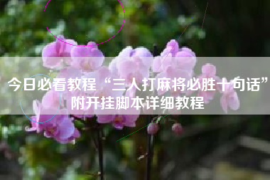 今日必看教程“三人打麻将必胜十句话”附开挂脚本详细教程