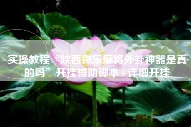 实操教程“陕西微乐麻将外卦神器是真的吗”开挂辅助脚本+详细开挂