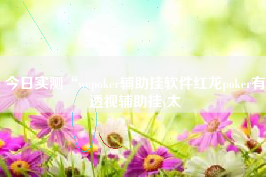 今日实测“wepoker辅助挂软件红龙poker有透视辅助挂(太