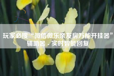 玩家必搜“微信微乐亲友房万能开挂器”辅助器 - 实时智能回复