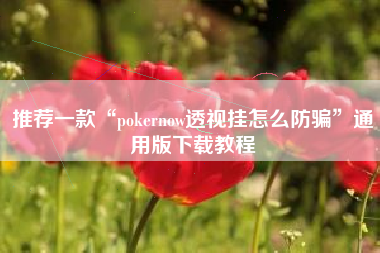 推荐一款“pokernow透视挂怎么防骗”通用版下载教程