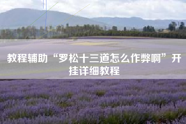 教程辅助“罗松十三道怎么作弊啊”开挂详细教程