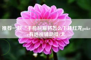 推荐一款“手机玩麻将怎么下挂红龙poker有透视辅助挂(太 推荐一款“手机玩麻将怎么下挂红龙poker有透视辅助挂(太