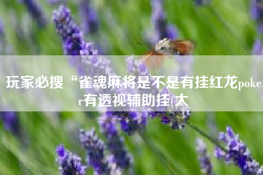 玩家必搜“雀魂麻将是不是有挂红龙poker有透视辅助挂(太