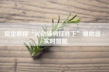 指定教程“兴动麻将挂咋下”辅助器 - 实时智能 指定教程“兴动麻将挂咋下”辅助器 - 实时智能