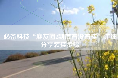 必备科技“麻友圈2到底有没有挂”详细分享装挂步骤