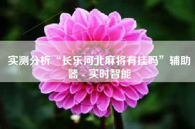 实测分析“长乐河北麻将有挂吗”辅助器 - 实时智能