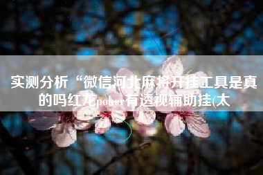 实测分析“微信河北麻将开挂工具是真的吗红龙poker有透视辅助挂(太 实测分析“微信河北麻将开挂工具是真的吗红龙poker有透视辅助挂(太