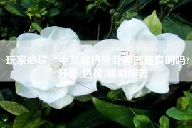 玩家必读“中至麻将外卦神器是真的吗?”开挂(透视)辅助神器