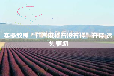 实操教程“广客麻将有没有挂”开挂(透视)辅助 实操教程“广客麻将有没有挂”开挂(透视)辅助