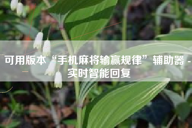 可用版本“手机麻将输赢规律”辅助器 - 实时智能回复