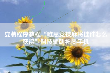 安装程序教程“唯思竞技麻将挂件怎么获得”科技辅助神器手机