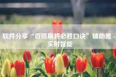 软件分享“百搭麻将必胜口诀”辅助器 - 实时智能