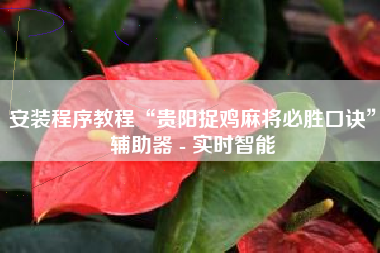 安装程序教程“贵阳捉鸡麻将必胜口诀”辅助器 - 实时智能