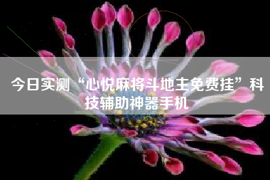 今日实测“心悦麻将斗地主免费挂”科技辅助神器手机