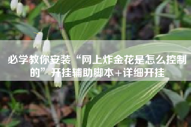 必学教你安装“网上炸金花是怎么控制的”开挂辅助脚本+详细开挂