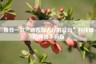 推荐一款“新九哥大厅有挂吗”科技辅助神器手机版