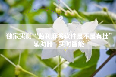 独家实测“监利麻将软件是不是有挂”辅助器 - 实时智能 独家实测“监利麻将软件是不是有挂”辅助器 - 实时智能