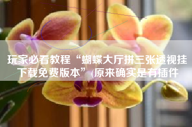 玩家必看教程“蝴蝶大厅拼三张透视挂下载免费版本”(原来确实是有插件 玩家必看教程“蝴蝶大厅拼三张透视挂下载免费版本”(原来确实是有插件