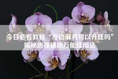 今日必看教程“友信麻将可以开挂吗”揭秘透视辅助万能挂用法