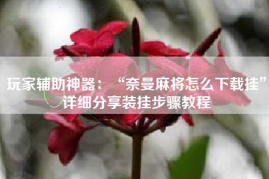 玩家辅助神器:“奈曼麻将怎么下载挂”详细分享装挂步骤教程 玩家辅助神器:“奈曼麻将怎么下载挂”详细分享装挂步骤教程