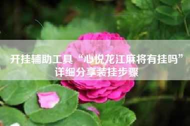 开挂辅助工具“心悦龙江麻将有挂吗”详细分享装挂步骤