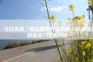 今日实测“蜀山麻将开挂教程”开挂辅助脚本+详细开挂 今日实测“蜀山麻将开挂教程”开挂辅助脚本+详细开挂