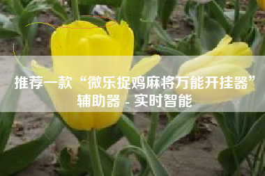 推荐一款“微乐捉鸡麻将万能开挂器”辅助器 - 实时智能 推荐一款“微乐捉鸡麻将万能开挂器”辅助器 - 实时智能