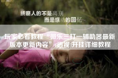 玩家必看教程“微乐三打一辅助器最新版本更新内容”(透视)开挂详细教程 玩家必看教程“微乐三打一辅助器最新版本更新内容”(透视)开挂详细教程