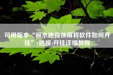 可用版本“丽水跑得快麻将软件如何开挂”(透视)开挂详细教程 可用版本“丽水跑得快麻将软件如何开挂”(透视)开挂详细教程