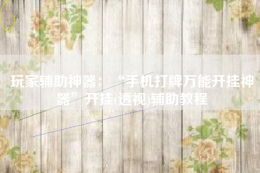 玩家辅助神器:“手机打牌万能开挂神器”开挂(透视)辅助教程 玩家辅助神器:“手机打牌万能开挂神器”开挂(透视)辅助教程