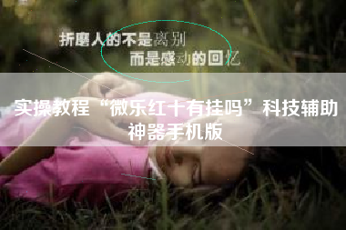实操教程“微乐红十有挂吗”科技辅助神器手机版