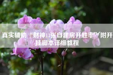 真实辅助“财神13张自建房开胜率”附开挂脚本详细教程 真实辅助“财神13张自建房开胜率”附开挂脚本详细教程