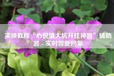 实操教程“心悦填大坑开挂神器”辅助器 - 实时智能回复