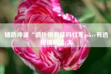 辅助神器“德扑圈有挂吗红龙poker有透视辅助挂(太