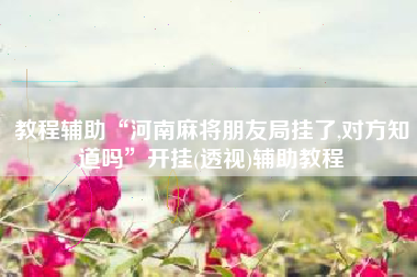 教程辅助“河南麻将朋友局挂了,对方知道吗”开挂(透视)辅助教程 教程辅助“河南麻将朋友局挂了,对方知道吗”开挂(透视)辅助教程