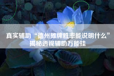 真实辅助“德州摊牌胜率能说明什么”揭秘透视辅助万能挂 真实辅助“德州摊牌胜率能说明什么”揭秘透视辅助万能挂