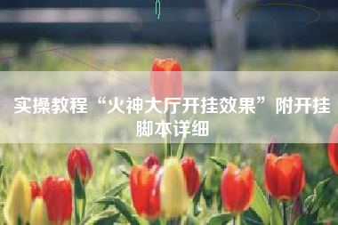 实操教程“火神大厅开挂效果”附开挂脚本详细