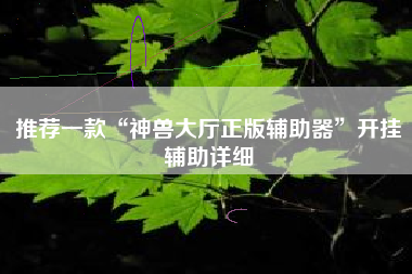 推荐一款“神兽大厅正版辅助器”开挂辅助详细 推荐一款“神兽大厅正版辅助器”开挂辅助详细