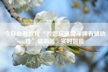 今日必看教程“微信玩迅奇斗牌有辅助挂”辅助器 - 实时智能