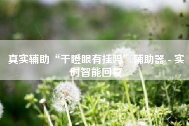 真实辅助“干瞪眼有挂吗”辅助器 - 实时智能回复
