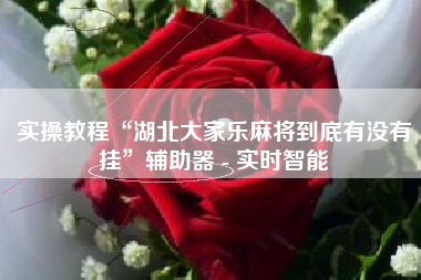 实操教程“湖北大家乐麻将到底有没有挂”辅助器 - 实时智能