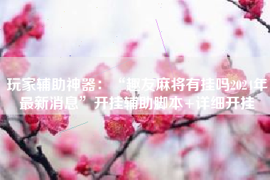 玩家辅助神器：“趣友麻将有挂吗2024年最新消息”开挂辅助脚本+详细开挂