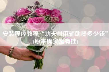 安装程序教程“功夫川麻辅助器多少钱”(原来确实是有挂)
